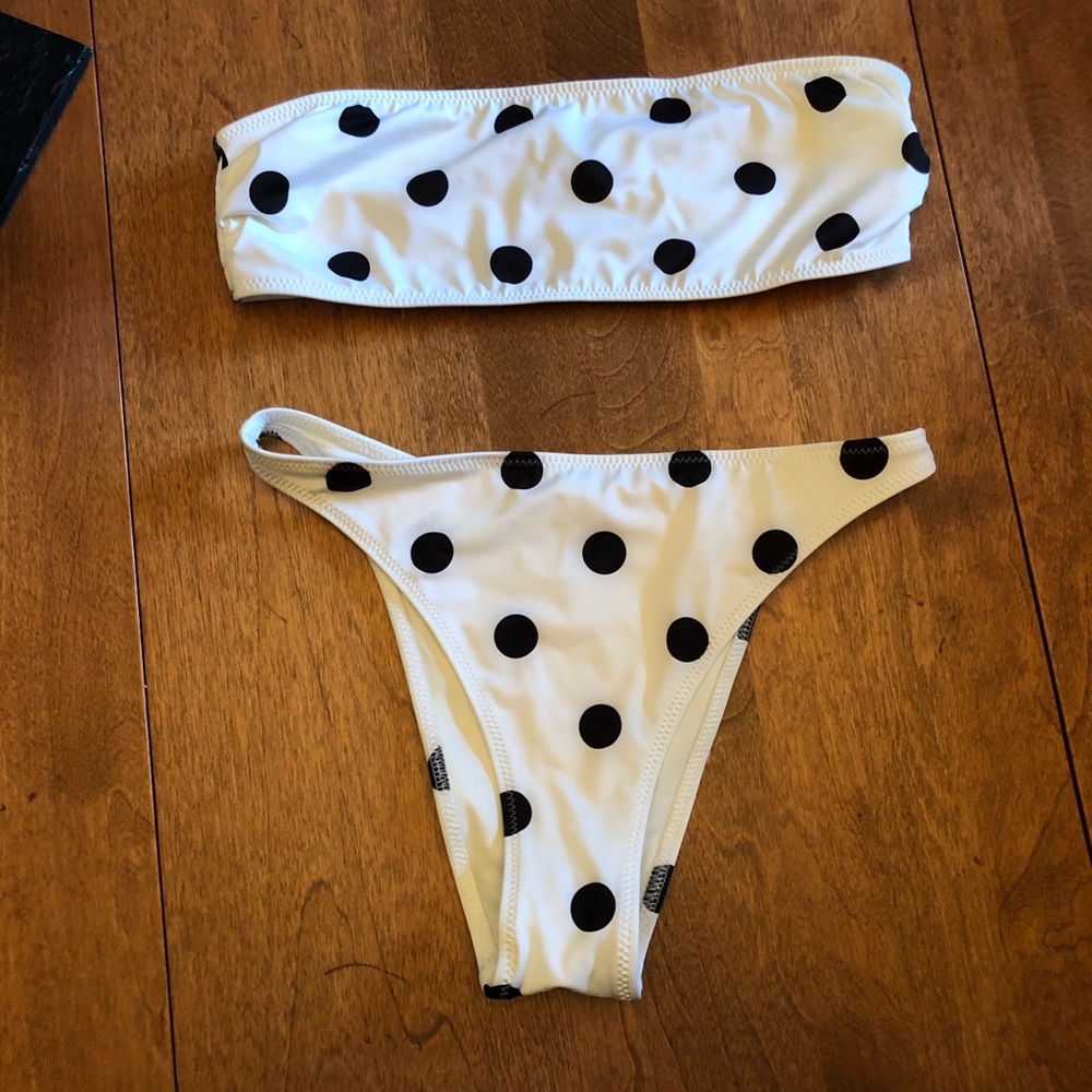 Solid & Striped polka dot bikini